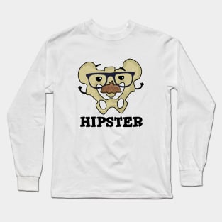 Hipster Cute Hip Bone Anatomy Pun Long Sleeve T-Shirt